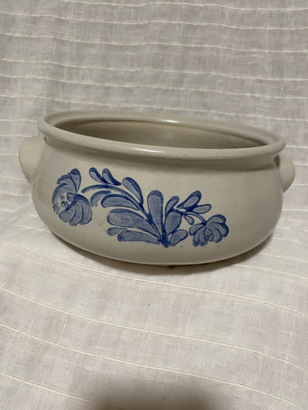 Pfaltzgraff Ceramic Bowl with Blue Floral Design